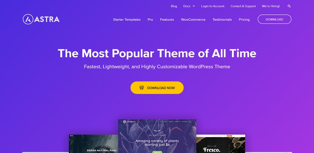 Astra creative agency theme