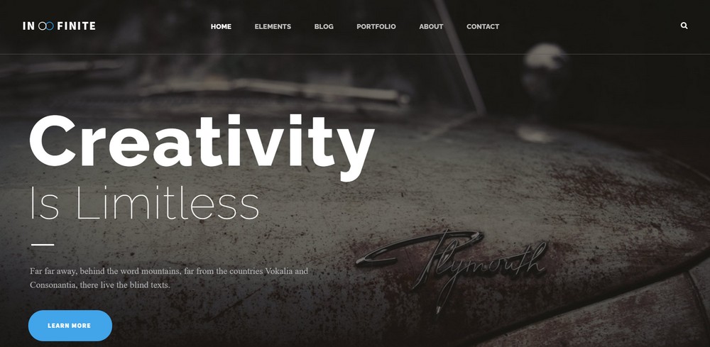 Infinite creative website template