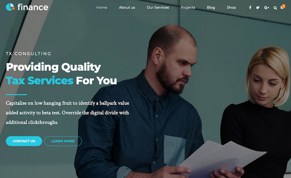 Finance WordPress theme