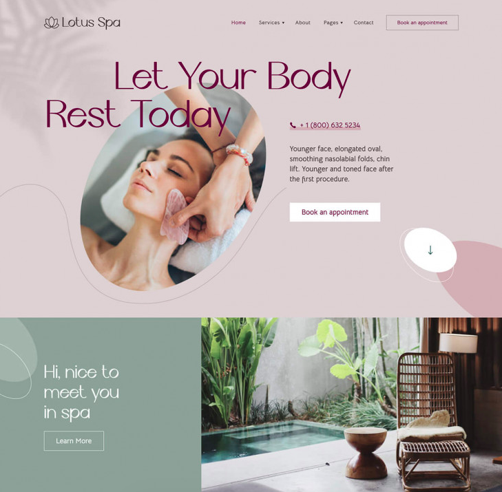 Lotus Spa WordPress theme