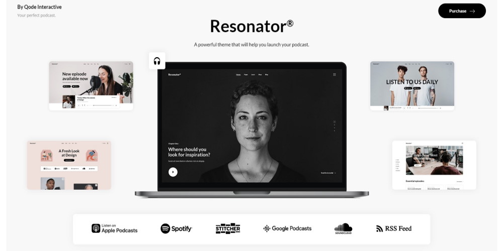 Resonator WordPress theme demo page
