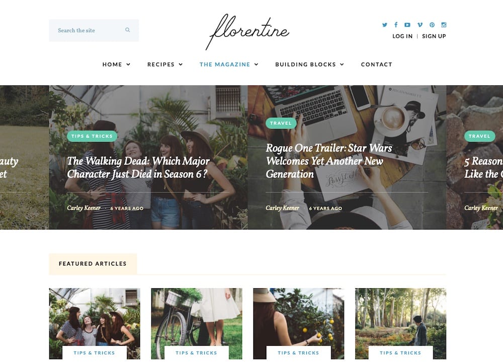 Florentine WordPress Theme