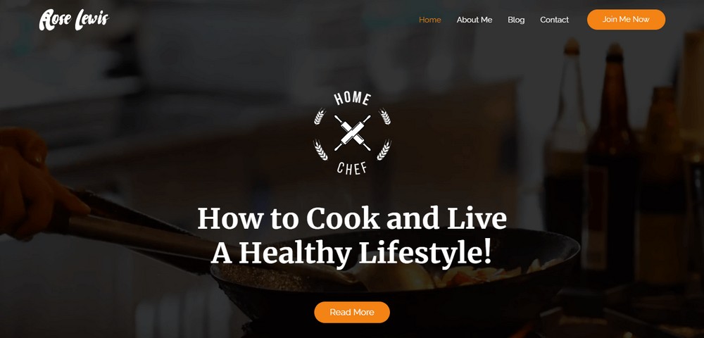 Recipe Blog website template for Gutenberg