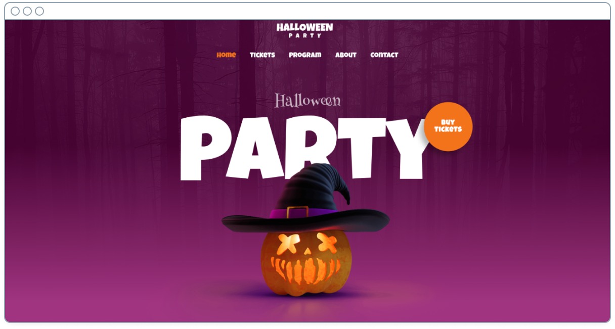 Astra Halloween website template