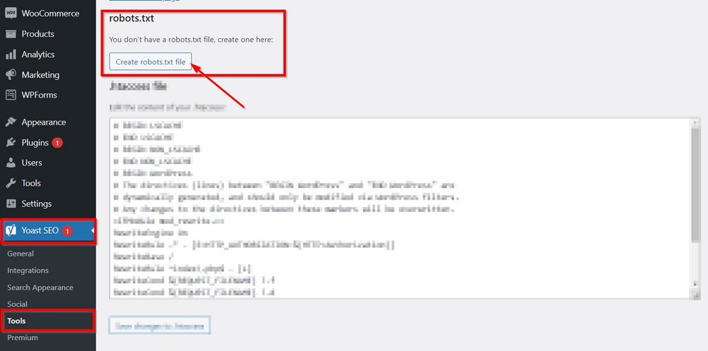 robots.txt file yoast