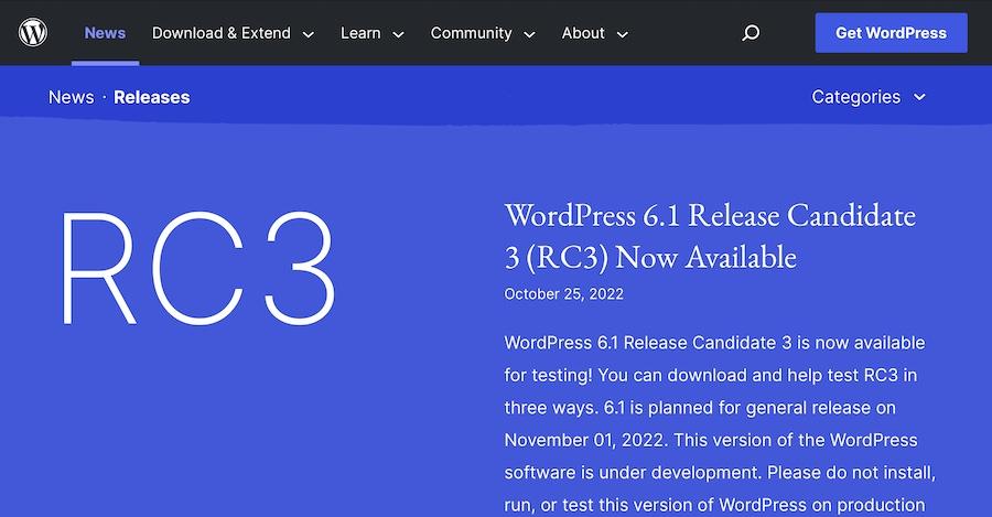 WordPress updates