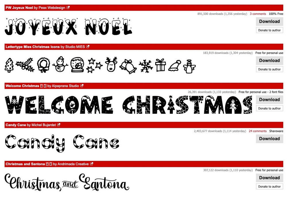 Premium Christmas Fonts