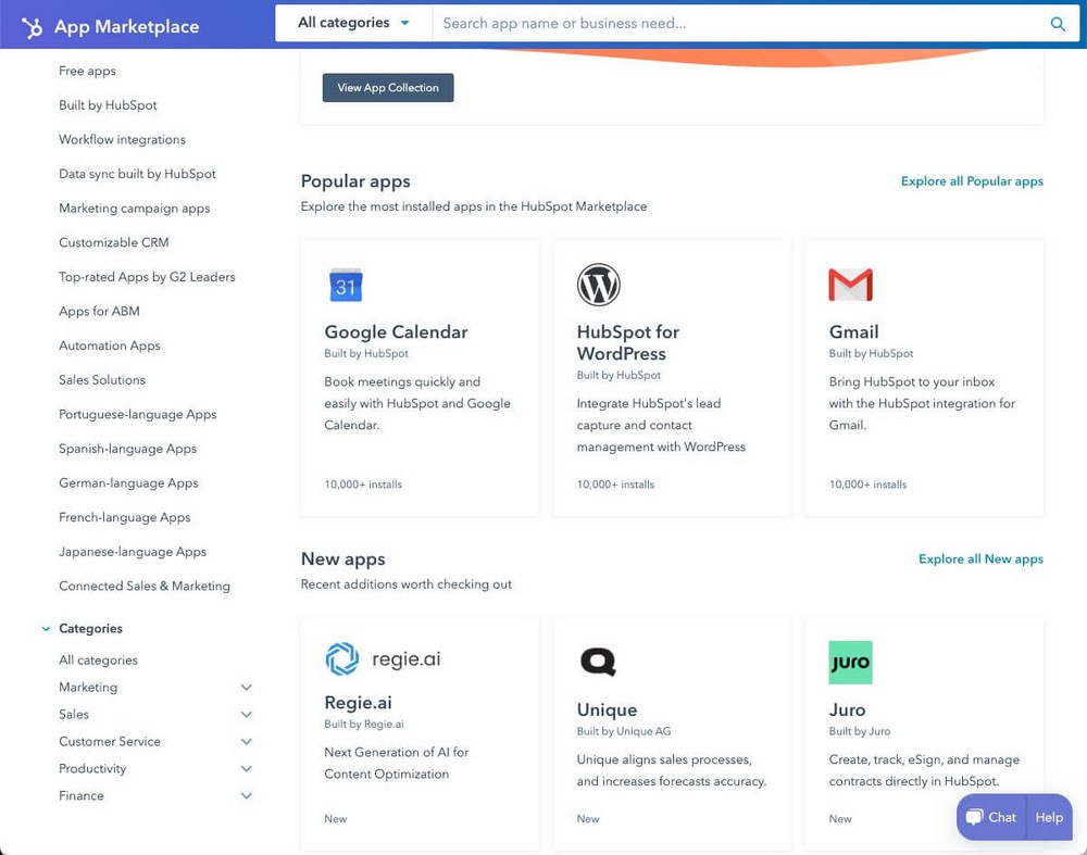 HubSpot App Marketplace