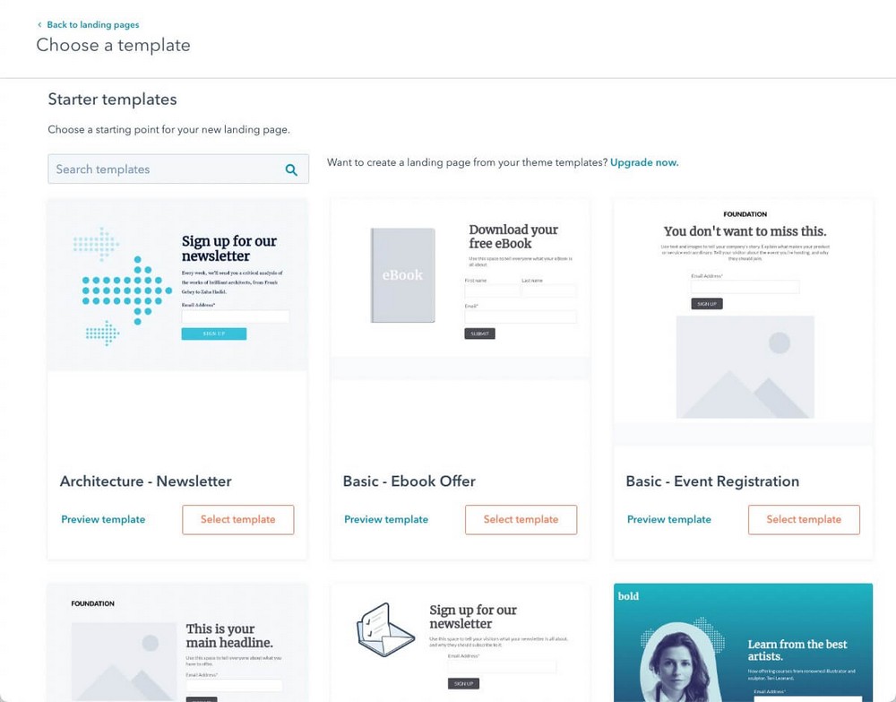 HubSpot Landing Pages