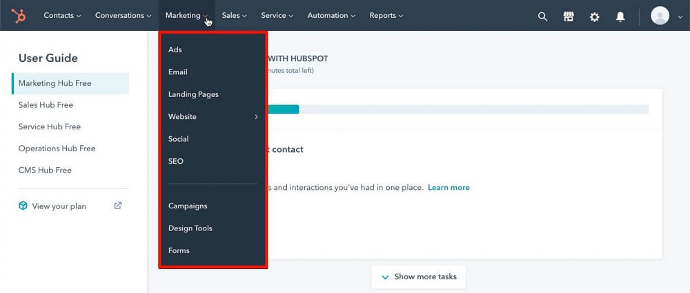 HubSpot Marketing Hub Tools