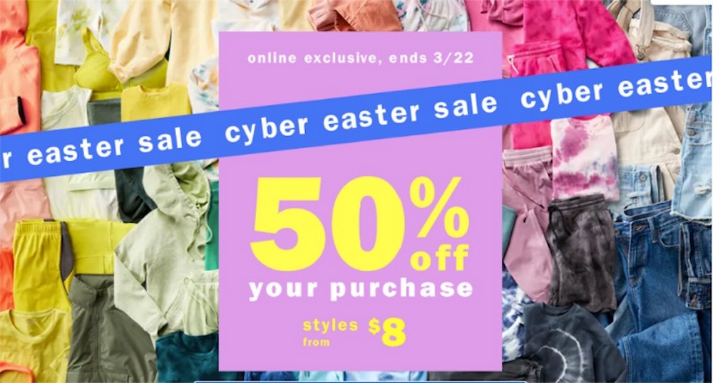 Old Navy Easter sale