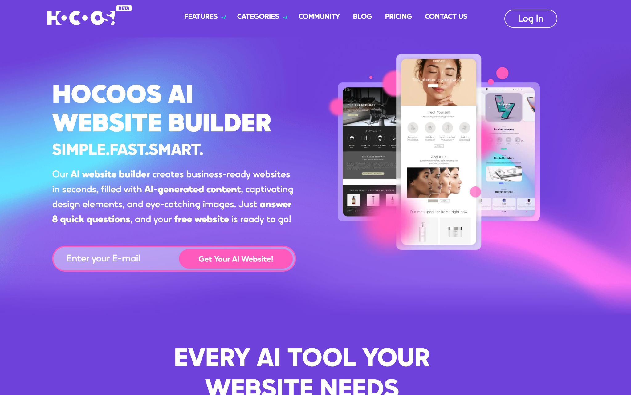 hocoos ai website maker