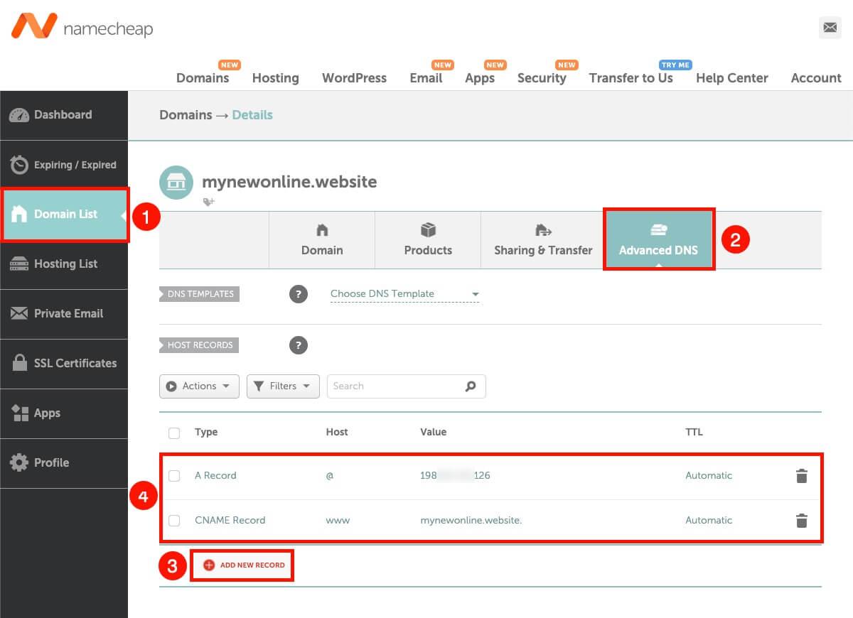 How to connect Namecheap and Cloudways