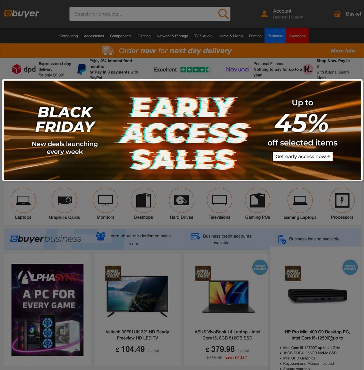 eBuyer banner example