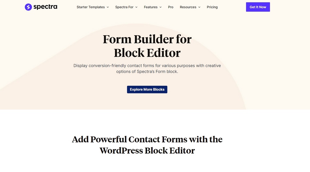 Spectra Forms Block