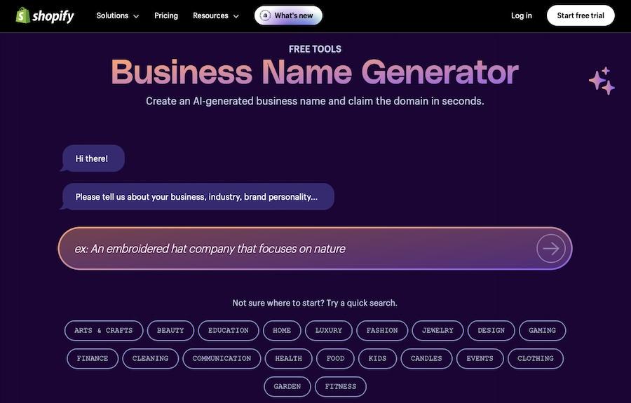 shopify business name generator