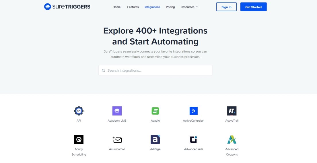 SureTriggers integrations